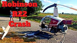 Strange Robinson R22 Helicopter Crash