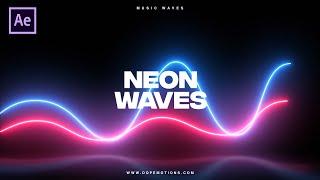 Glowing Neon Waves in After Effects with Saber Free Plugin