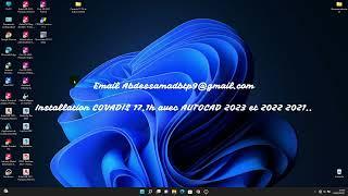 Installation covadis 17.1H GEORAIL avec Autocad 2023 et 2022 2021