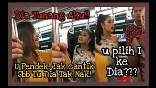 Perempuan Melayu Bergaduh Berebut Bangla dalam LRT