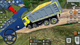 Bharat Benz Truck Material Transport fully off-road driving  Indian Truck Driving On Offroad