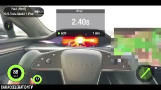 Tesla Model S Plaid Acceleration 0-100  0-200 Dragy