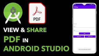 LATEST How to View & Share PDF in Android Studio 2021  PVPDS