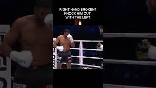 Right Hand Broken? Knock him out with the left  #jamalbensaddik #kickboxing