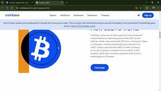 What is Coinbase Wrapped BTC CBBTC Coin  Review About CBBTC Token