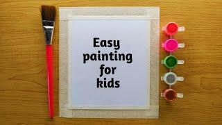Easy Watercolor painting for kids step by step tutorial easy painting