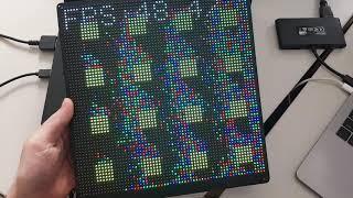 64x64 RGB LED Matrix Falling sand Demo with ESP32