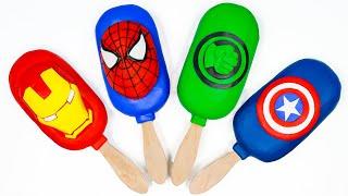 How to make Ice cream mod Superhero Hulk Spider man Captain America Ironman with clay