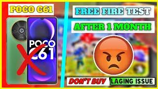 POCO C61 FREE FIRE TEST AFTER 1 MONTH  poco c61 free fire gameplay + Heating + Battery Drain Test