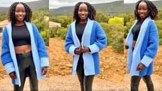 How To Crochet A Cardigan Sweater - Simple Steps On How To - Suitable For Beginners