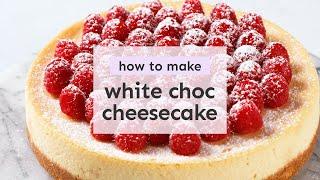 Perfect White Chocolate Cheesecake No Cracks  Sweetest Menu