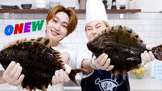 Onew is coming for cutting Fish 