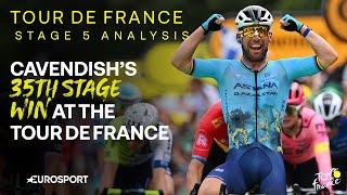 Tour de France Stage 5 Analysis How Mark Cavendish secured his RECORD BREAKING 35th stage win 