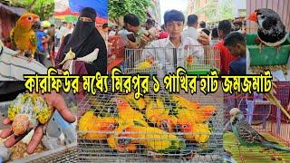 দেশ জুড়ে কারফিউ এর মধ্যে মিরপুর ১ পাখির হাট জমজমাট। mirpur 1 pakhir hat #viralvideo