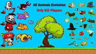 All Animals Evolution Only Kill Players Challenge EvoWorld.io