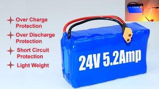 Make Your Own 24V 5200mah Lithium Ion Battery Pack  6S 24V Battery