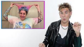 Hairdresser Reacts To DIY Mermaid Hair Dye Gone Wrong
