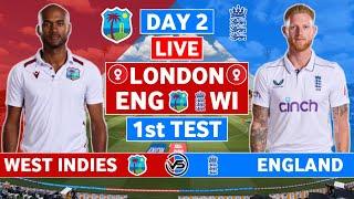 England vs West Indies 1st Test Live Scores  ENG vs WI 1st Test Day 2 Live Scores & Commentary