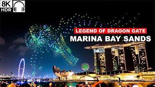 8K - Singapore Marina Bay Sands  Year of Dragon Drone Full Show ️