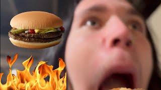 Hamburger goes crazy while slamin sick dunks