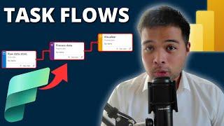 FIRST LOOK at TASK FLOWS for FABRIC and how to use them in POWER BI  Beginners Guide to Power BI