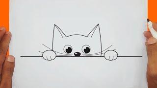 dibujo de gato paso a paso Fácil