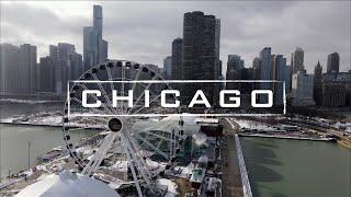 Chicago After Winter Storm 2024  4K Drone Footage