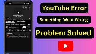 Something Went Wrong Tap to Retry YouTube iPhone  2024  YouTube Something Went Wrong iOS 16