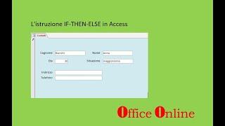 Listruzione IF THEN ELSE in Access