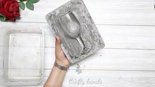 cement casting  cement craft ideas  easy cement craft idea  cement hack