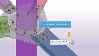 Easy bolt placement with Tekla Structures 2024