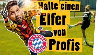 Halte einen Elfmeter von den FC Bayern München Frauen  Das schaffst du nie