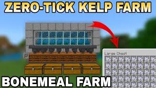 Best Bonemeal Farm For Minecraft pe 1.20  Zero-Tick Kelp Bonemeal Farm In Minecraft Pe bedrock