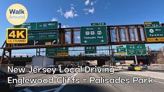 【4K60】 New Jersey Local Driving Englewood Cliffs - Palisades Park