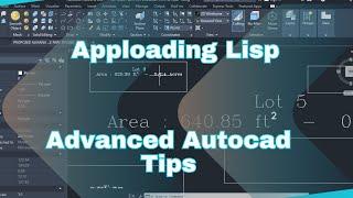 Apploading Lisp  Area Calculation  Autcad Advanced Tips