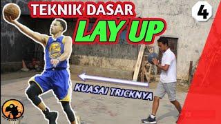 LATIHAN DASAR #4  Belajar LAY UP  Sinkronkan langkah kaki dan pantulan bola