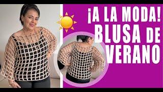 ️Blusa Especial para el Verano - Cómo tejer ​Yo Tejo con LAURA CEPEDA