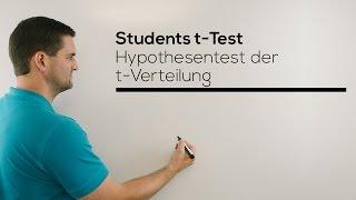 Students t-Test Hypothesentest der t-Verteilung t-Test Mathe by Daniel Jung