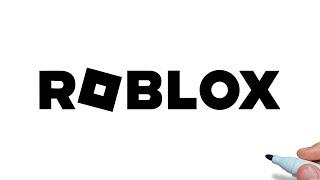 How to draw ROBLOX LOGO easy  drawing roblox