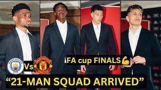 MartinezMainooBrunoRashfordUNITED 21-MAN Squad arrived WembleyFIND OUT SQUAD.Man United news