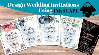 How to Design Wedding Invitation Cards using Inkscape  Make Money Selling Templates