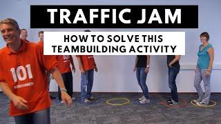 Teambuilding activity Traffic Jam game and how to play and how to solve it