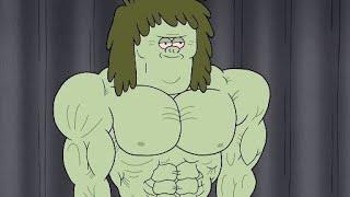 When the zyzz music kicks in Regular show Muscle man transformation