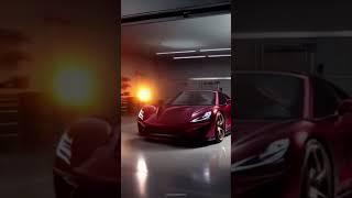 Sleek Serenity Maroon Sports Car in a High-Tech Garage #shorts #reels #like #trump