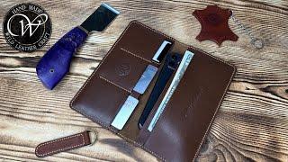 Purseпортмоне bi-fold long wallet из кожи от #wildleathercraft