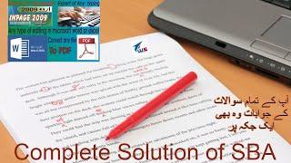 Complete Solution of SBA School Based Assessment  All Solutions of you need