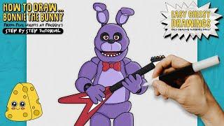 How to Draw BONNIE THE BUNNY  Five Nights at Freddys  Easy Step-By-Step Drawing Tutorial