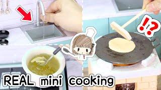 Lets make some MINI CREPES? REAL WORKING doll house kitchen