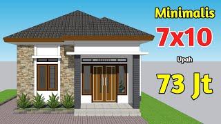 DESAIN RUMAH Minimalis Sederhana 7X10 Meter 3 KAMAR