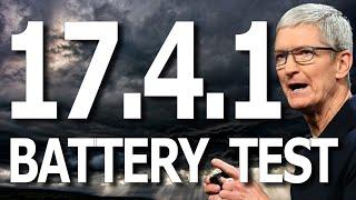 iOS 17.4.1 Battery Life  Battery Drain  Battery Performance Test.